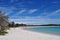 Wineglass bay white sand beach in Freycinet National Park in Tasmania, Australia