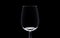 Wineglass on black background