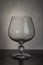 Wineglass, empty, clean, shiny, glass, elegance, reflection, shape, silhouette, tableware, transparent, dark, standing, room,