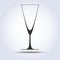 Wineglass goblet object in gray colors