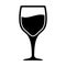 Wineglass icon sign â€“ vector