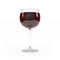 Wineglass with red wine 3d rendering