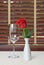 Wineglass and rose