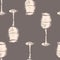 Wineglass seamless pattern