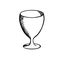 Wineglass , sketch vector illustration
