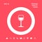 Wineglass symbol icon. Graphic elements for your design