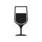 Wineglass vector, wine glass icon, symbol.