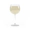 Wineglass with white wine 3d rendering