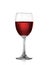 Wineglass wine in a glass isolated on white background