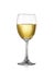 Wineglass wine in a glass isolated on white background