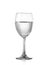 Wineglass wine in a glass isolated on white background