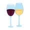 Wineglasses icon image, flat design