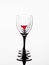Wineglasses on the mirror. red wine in glass. beautiful still life
