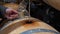 Winemaker making wine test in wine vault