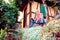 Winemaker Sitting By His Cottage