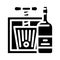 winemaking wine alcoholic drink production glyph icon vector illustration