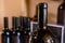 Winery bottling, bottle line background