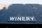 Winery Sign on Black