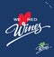 Wines hand lettering (vector)