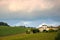 Wineyard with old farmhouse in Chianti, Tuscany