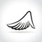 Wing design on white background