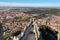 Wing of the Penafiel Castle overlooking the town of Penafiel, Spain