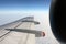 Wing view from a Jet cruising