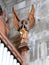 Winged Angel in Interior of chapel of saint marys church in warwick in england