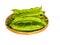 Winged bean on white background with clippingpath