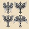 Winged Cross Set