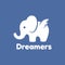 Winged cute Elephant dreamers studio logo design inspiration