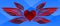 Winged heart on background, mosaic, colors, isolated.