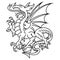 Winged heraldic dragon