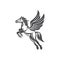 Winged horse illustration