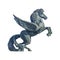 Winged Horse Sculpture Isolated Photo