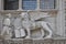 The winged lion of Saint Mark, symbol of the Venetian Republic, in Piazza delle Erbe, Verona