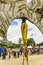 A Winged Moko-Jumbie or Stiltwaker at the Queen`s Park Savannah in Port-of-Spain