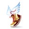 Winged sports shoe icon