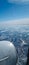 Wings aircraft with blue sky ,top view