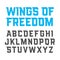 Wings Of Freedom modern style font