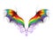 Wings of rainbow dragon