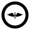 Wings and sword symbol cadets Winged blade weapon medieval age Warrior insignia Blazon bravery concept icon in circle round black