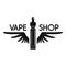 Wings vape shop logo, simple style