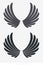 Wings Vector Collection. Simple Wing Silhouette for Heraldry, Tattoo, Logo