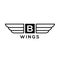 Wings vector logo . Wings emblem letter B