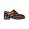 wingtip shoes hipster retro color icon vector illustration