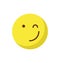 wink, bemused face Color Vector Icon which can edit easily