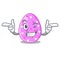Wink cartoon shape easter color on eggs