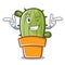 Wink cute cactus character cartoon