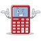 Wink cute calculator character cartoon